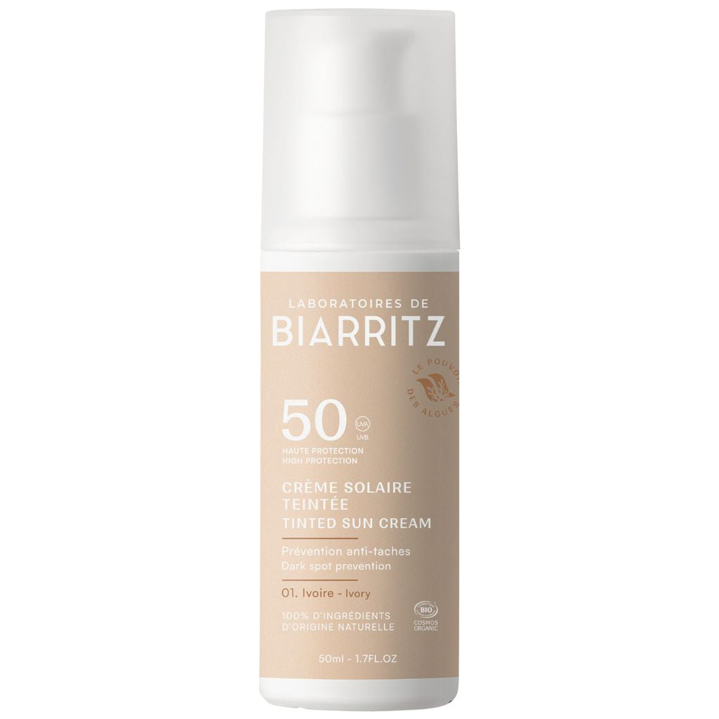 Laboratoires de Biarritz Sävyttävä aurinkovoide kasvoille SPF50 Ivory
