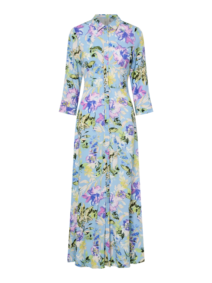 Y.A.S YASSAVANNA LONG SHIRT DRESS Sininen Kuosi