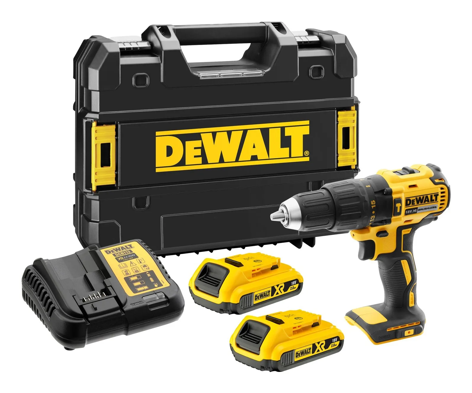 DEWALT DCD778D2T-QW 18 V XR Harjaton Iskuporakone, 2 x 2.0 Ah