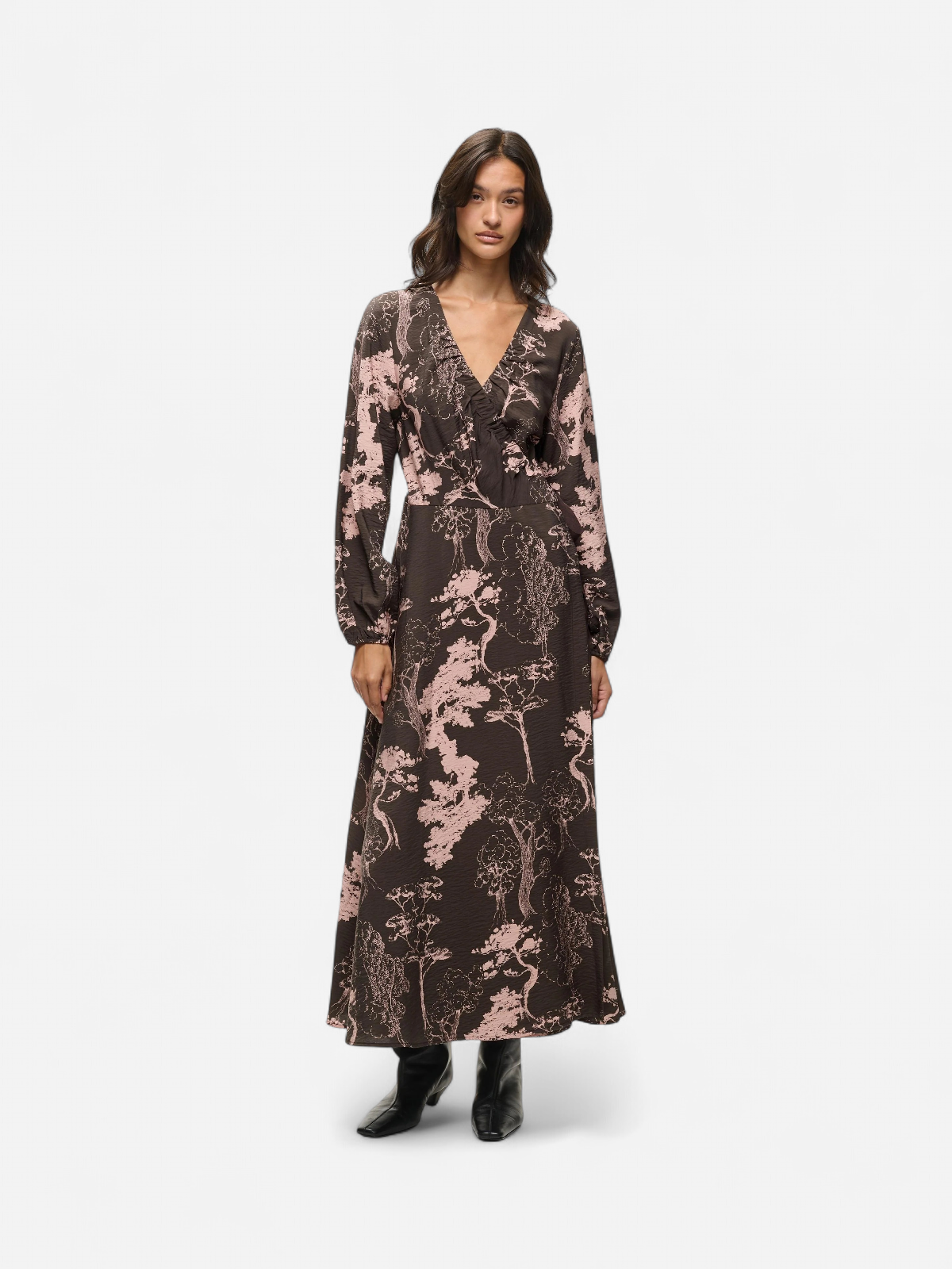 InWear MakennaIW Wrap Dress, Brown Tree Garden