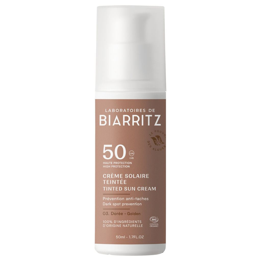Laboratoires de Biarritz Sävytetty aurinkovoide kasvoille SPF50 Golden