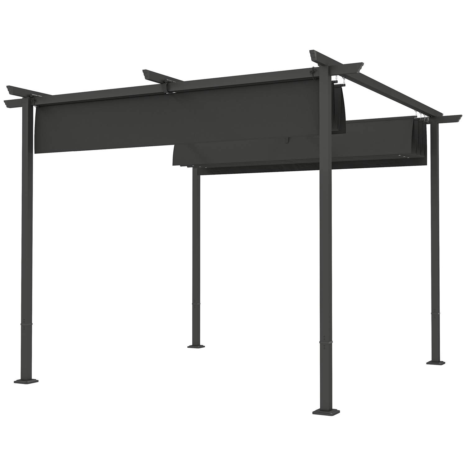 Pergola 3x3m puutarhapaviljonki terassikatto metallia