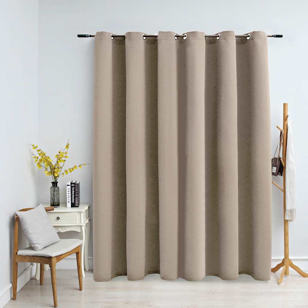 vidaXL Pimennysverho metallirenkailla beige 290x245 cm