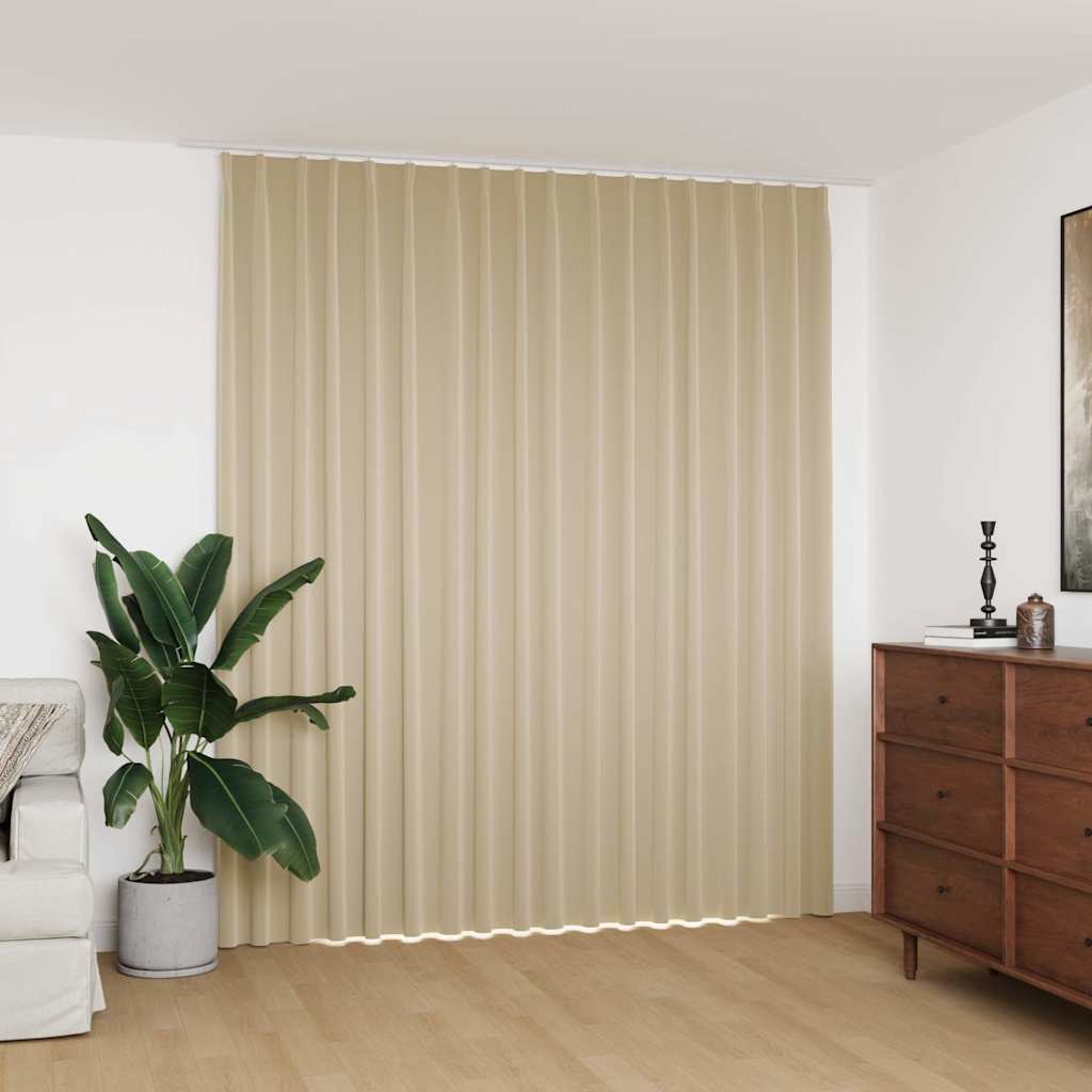 vidaXL Pimennysverho koukuilla beige 290x245 cm