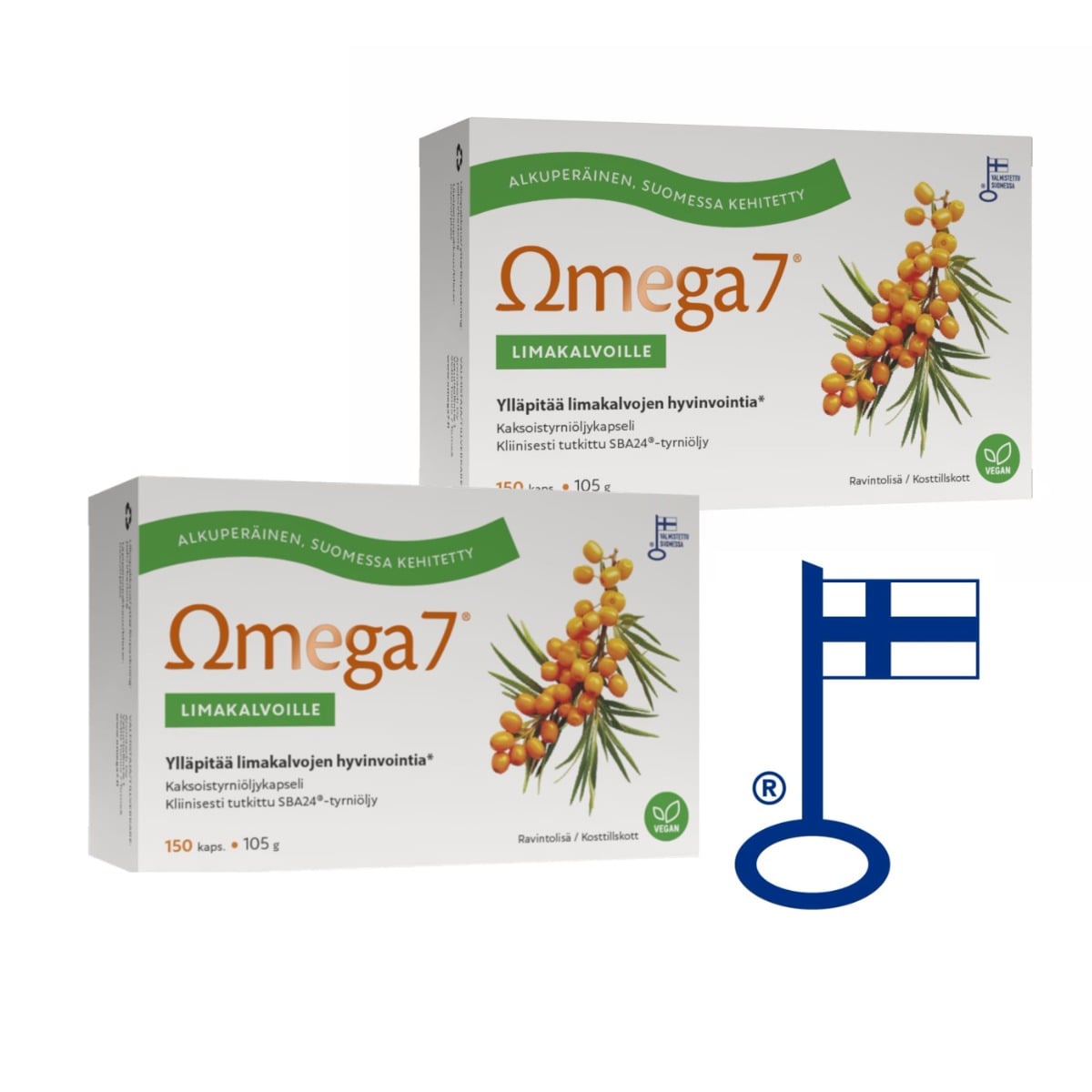 Omega7 Kaksoistyrniöljy FIN 2 x 150 kaps