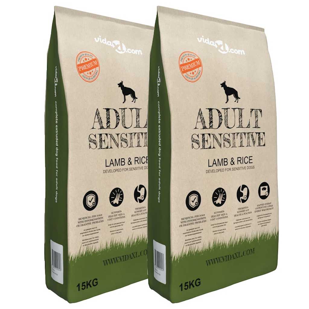 vidaXL Adult Sensitive Lamb & Rice (2 x 15 kg)